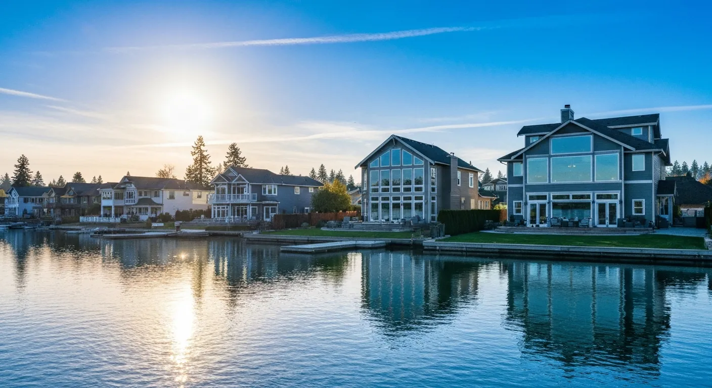Waterfront window cleaning near Long Lake in Suncrest, WA