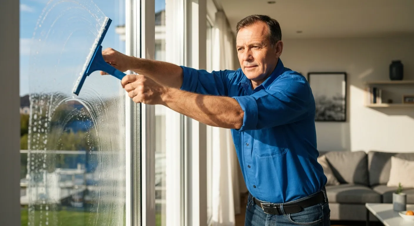 Residential window cleaning at a Mead, WA home near Mt. Spokane