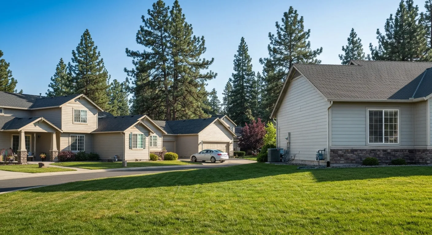 Window cleaning at a Spokane Valley, WA home